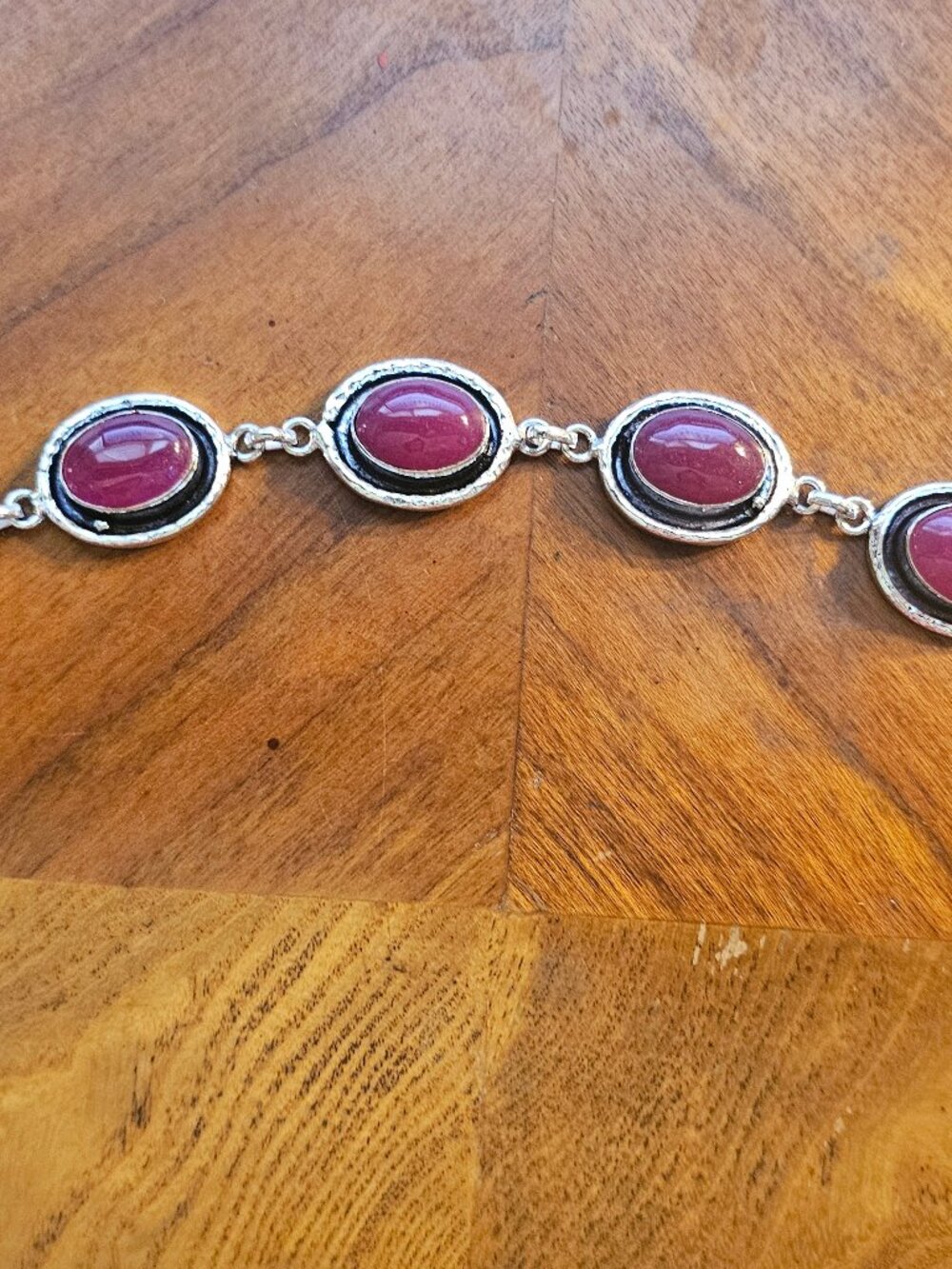 Unisex Handmade Pink Onyx Bracelet